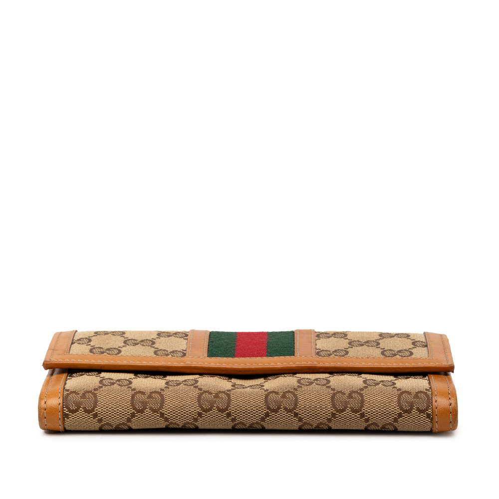 Pre-Loved Gucci GG Canvas Web Continental Wallet - Picture 3 of 8